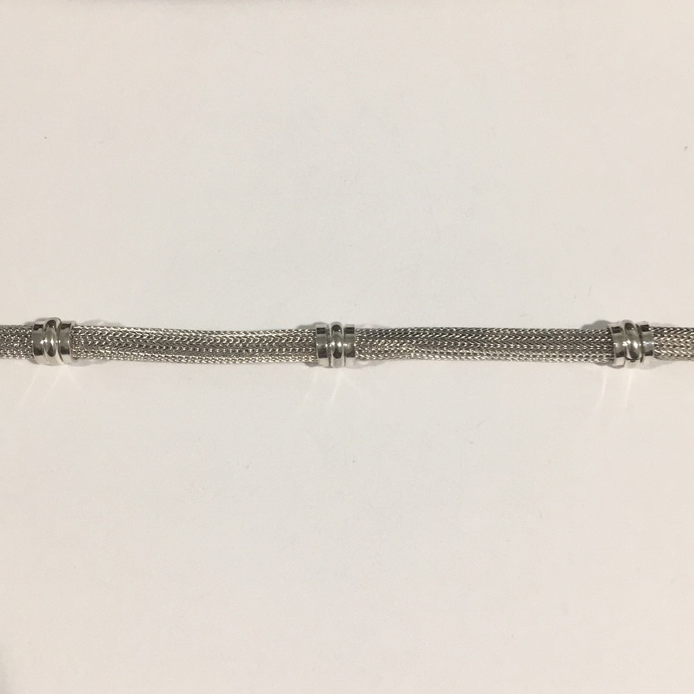 Sterling Silver Italian Mesh Rope Bracelet - Picture 2 of 6